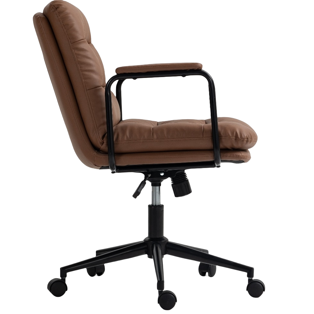 Jenna Faux Leather Office Chair - Brown
