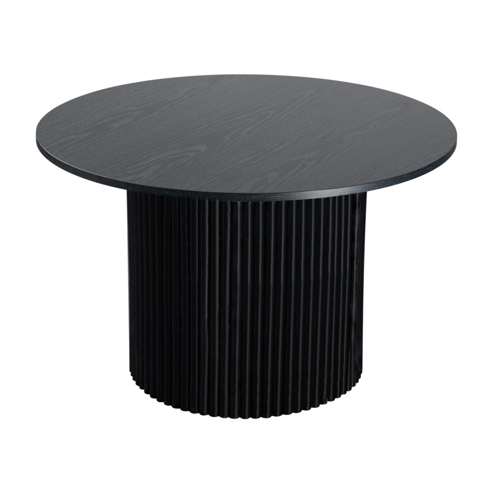 Kyah Ribbed Coffee Table - Black