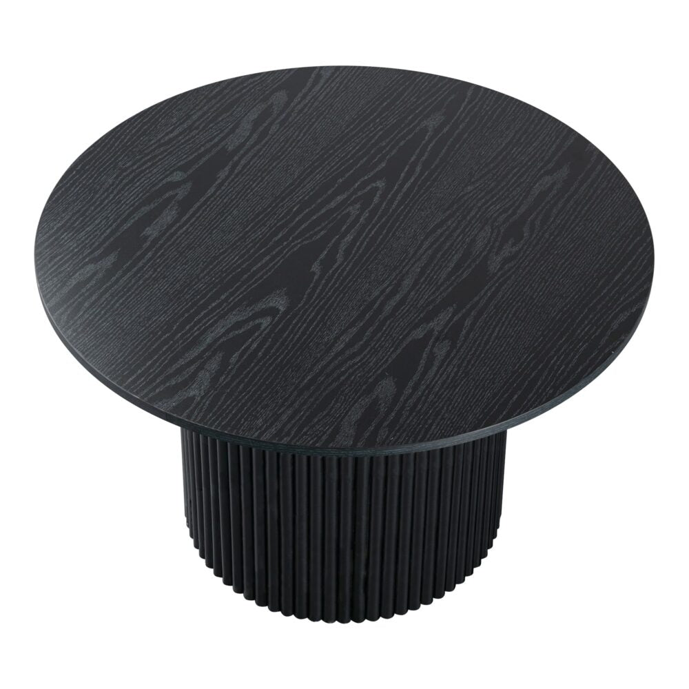 Kyah Ribbed Coffee Table - Black