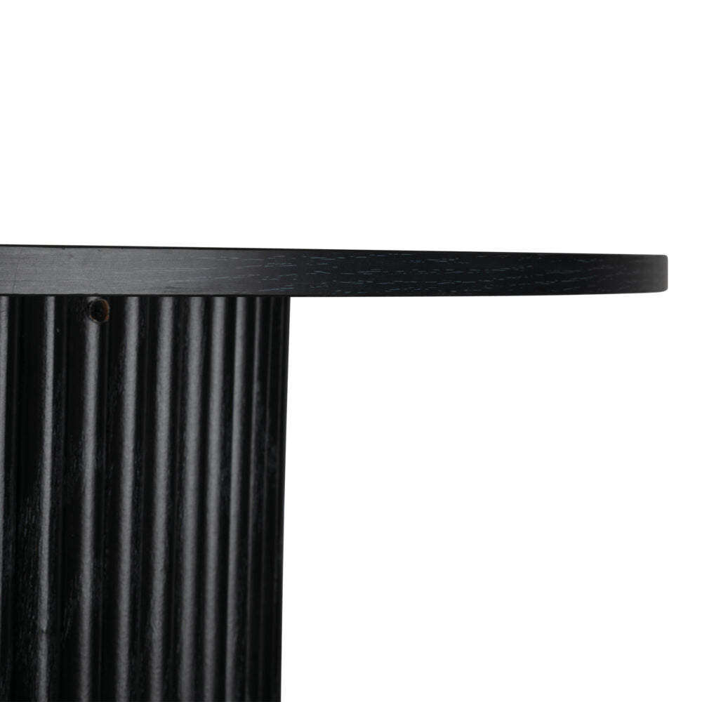 Kyah Ribbed Coffee Table - Black