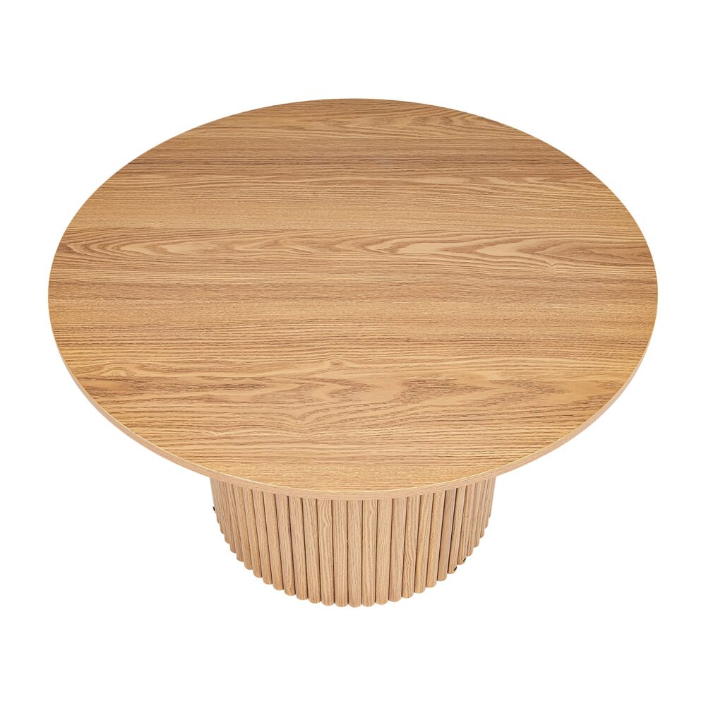 Kyah Ribbed Coffee Table - Natural