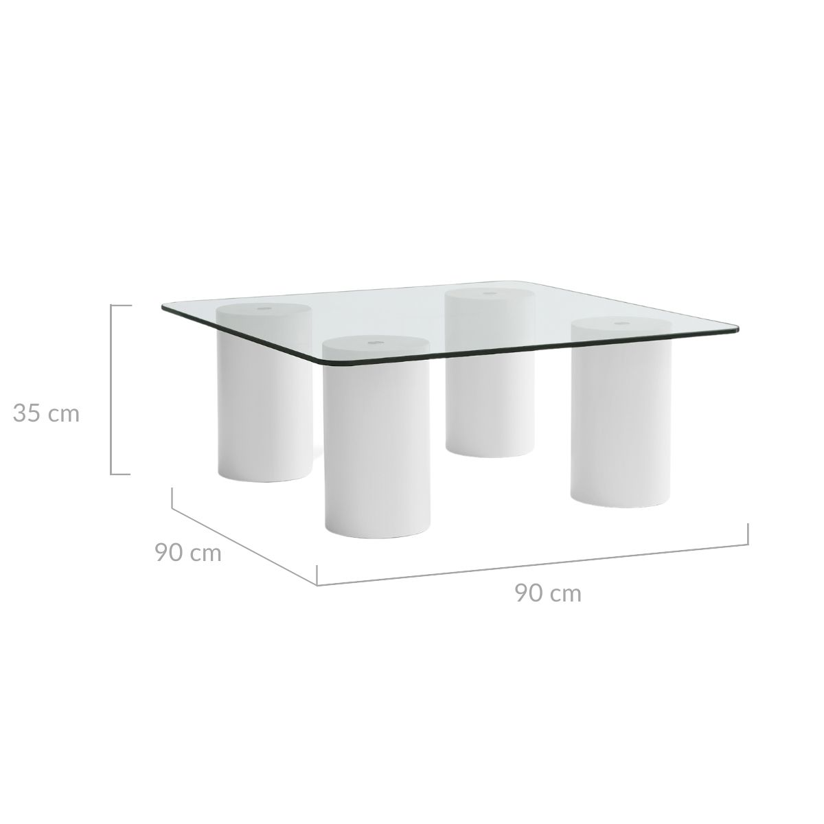 Monti Pilar Glass Coffee Table