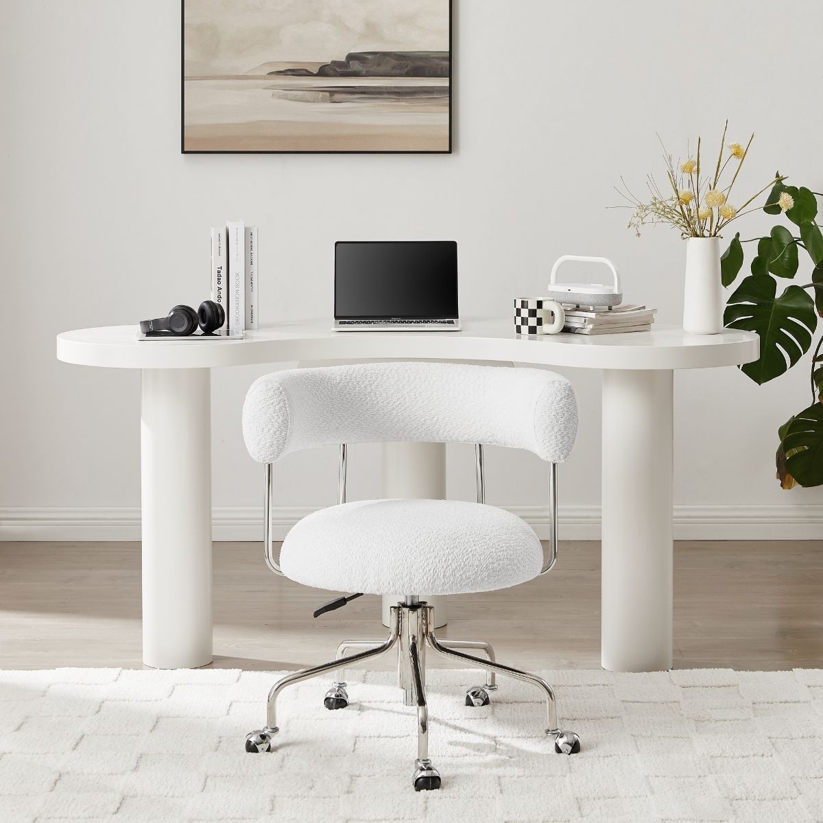 Bianco White Office Chair – luxury accent chair by Interior Ave
