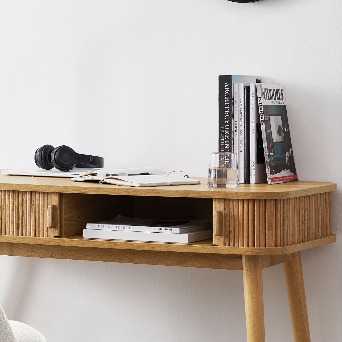 Kobi Column Office Desk - Natural