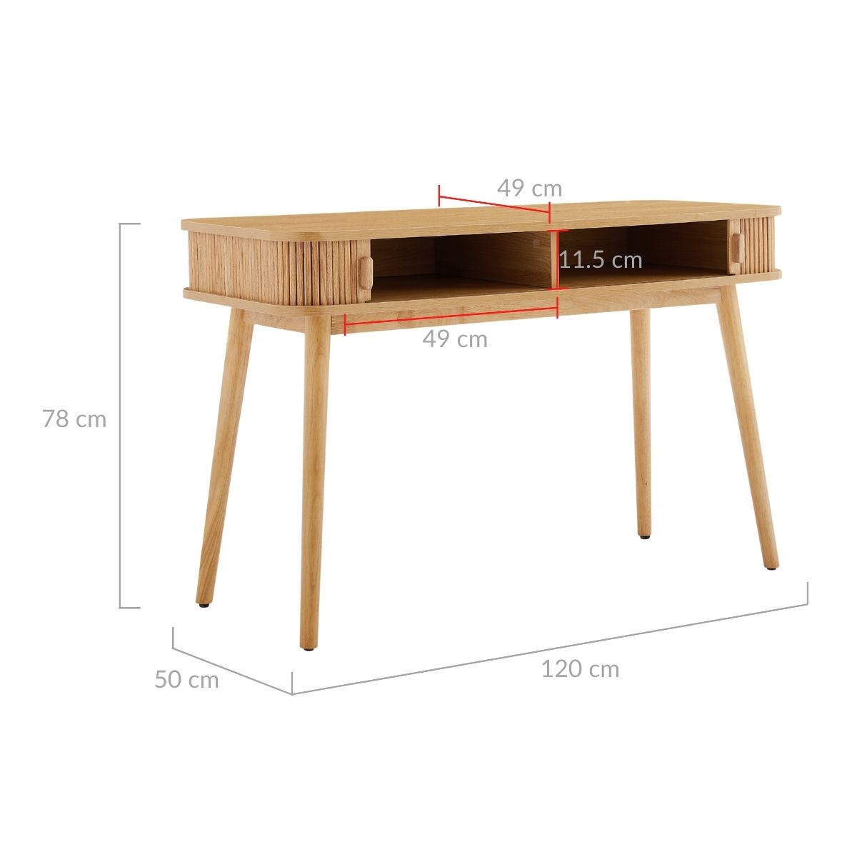 Kobi Column Office Desk - Natural