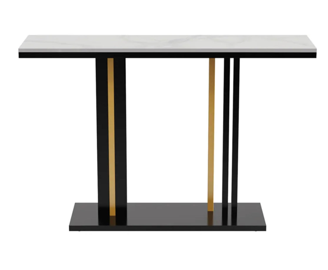 Pandora Hallway Console - White Marble Stone