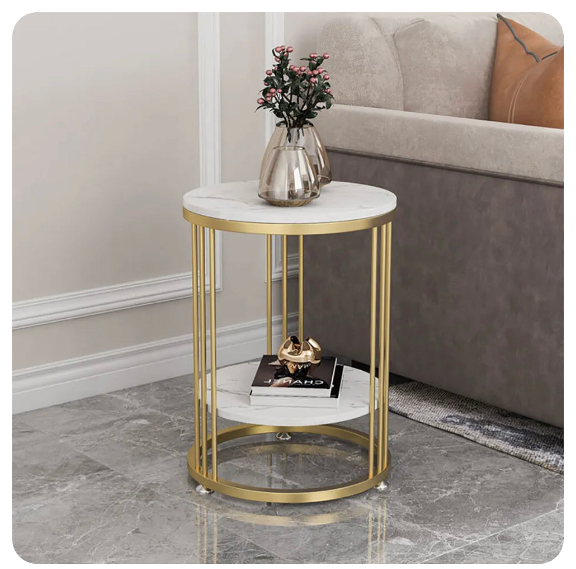 Marble Stone Side Table