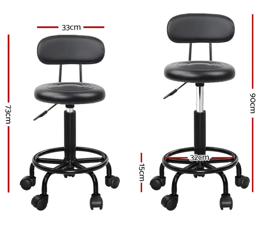 SALON HAIRDRESSER BARBER SWIVEL CHAIR WITH BACKREST