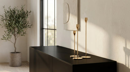 Aurelia Taper Candle Holders – Gold Set of 3