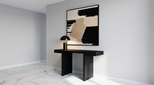 Mindi Solid Timber Console Table – Black