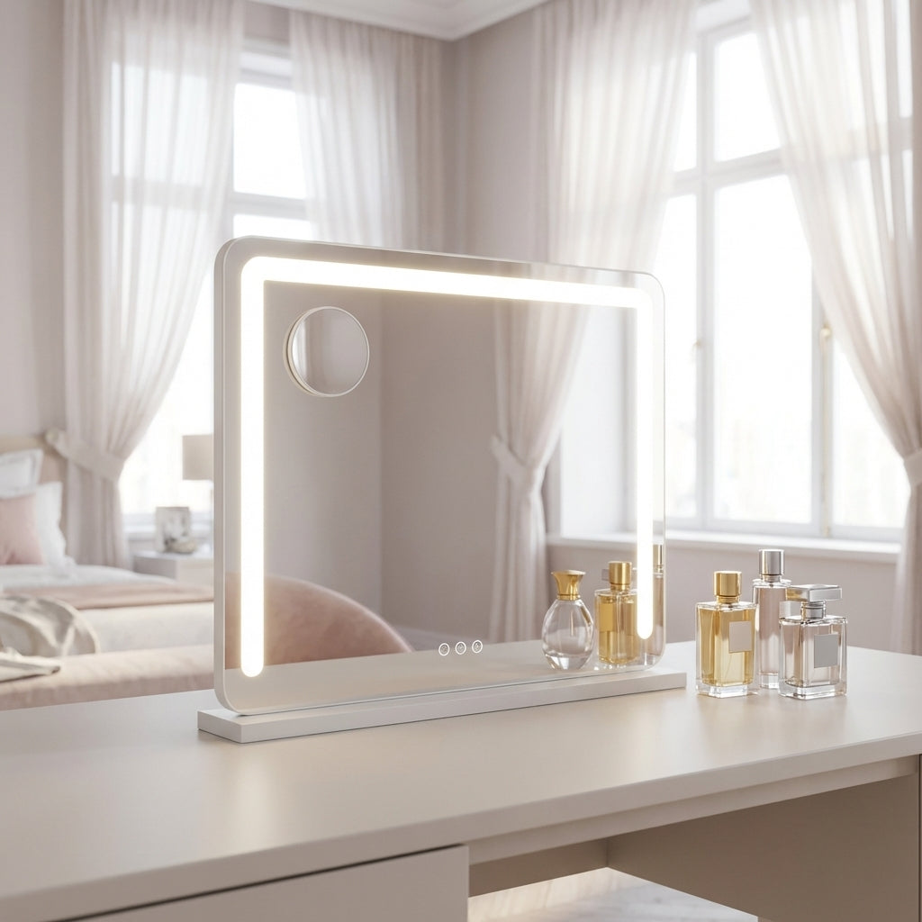 Slimline Hollywood Makeup Mirror - 50x60cm – Designer mirror by Interior Ave