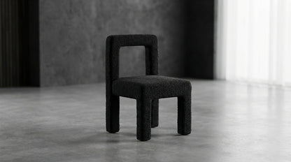 Forma Black Boucle Dining Chair – Modern Dining Chairs by Interior Ave