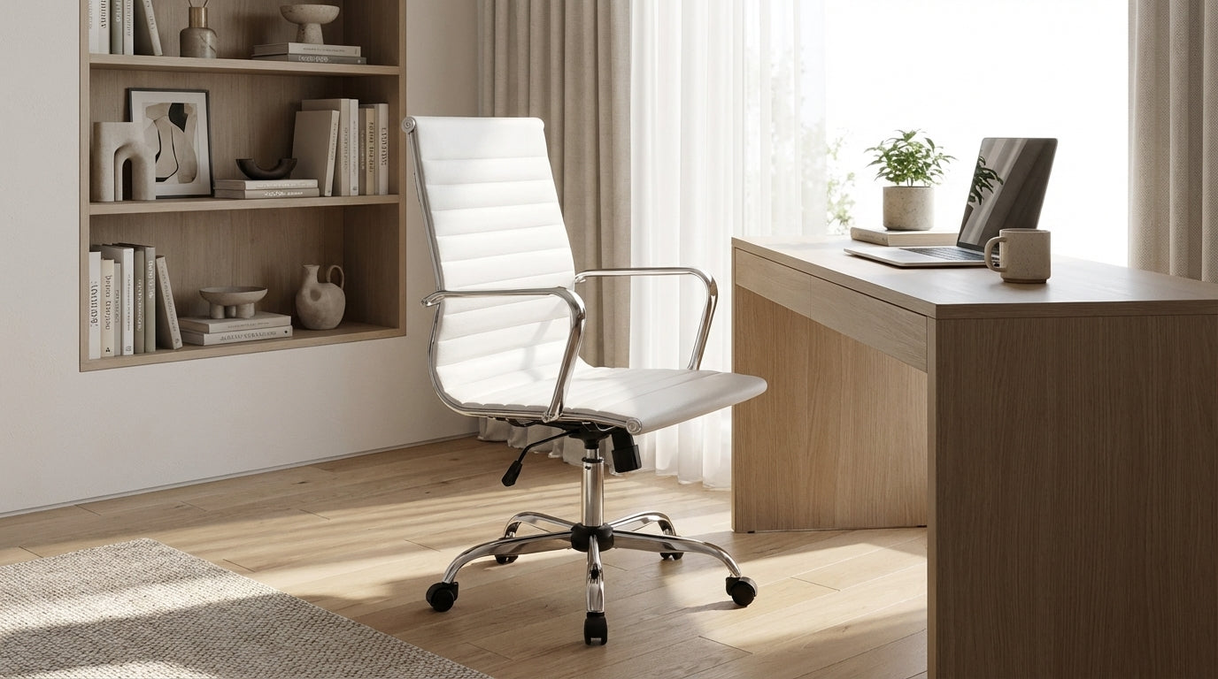 Vero Office Chair - White – luxury accent chair by Interior Ave