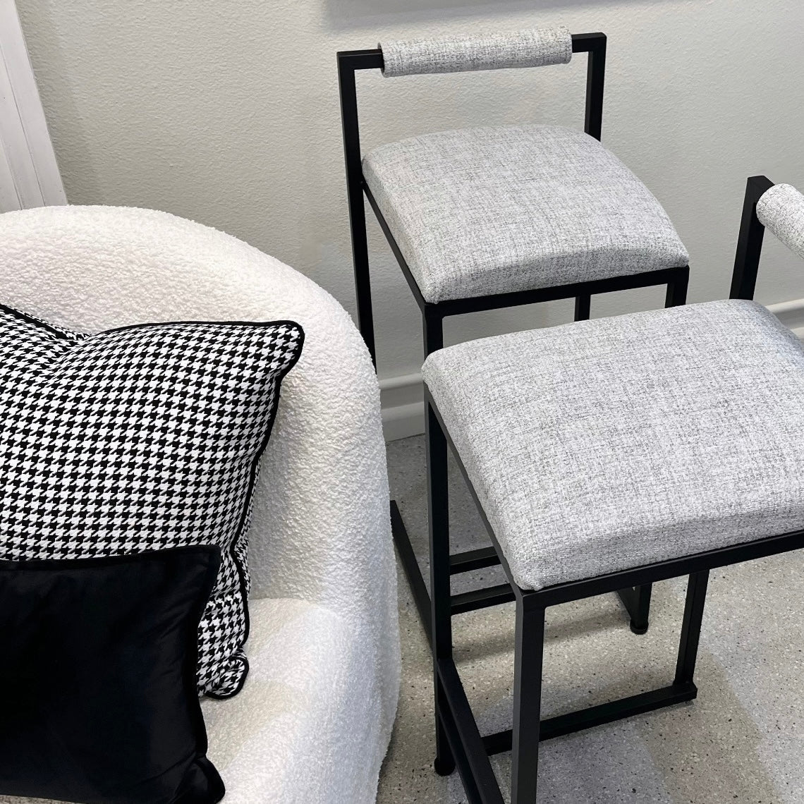 La Maison Bar Stool - Frosted Grey - premium furniture by Interior Ave
