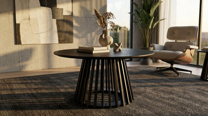 Haven Silhouette Coffee Table - 80cm - Black – premium furniture by Interior Ave