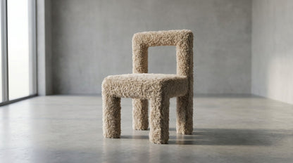Forma Dining Chair - Taupe Sheepskin