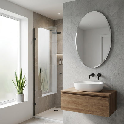 Valet Frameless Wall Mirror Oval – Designer mirror by Interior Ave
