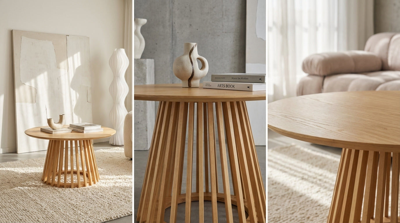 Haven Silhouette Coffee Table - 80cm - Natural