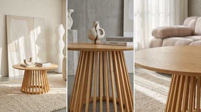 Haven Silhouette Coffee Table - 80cm - Natural