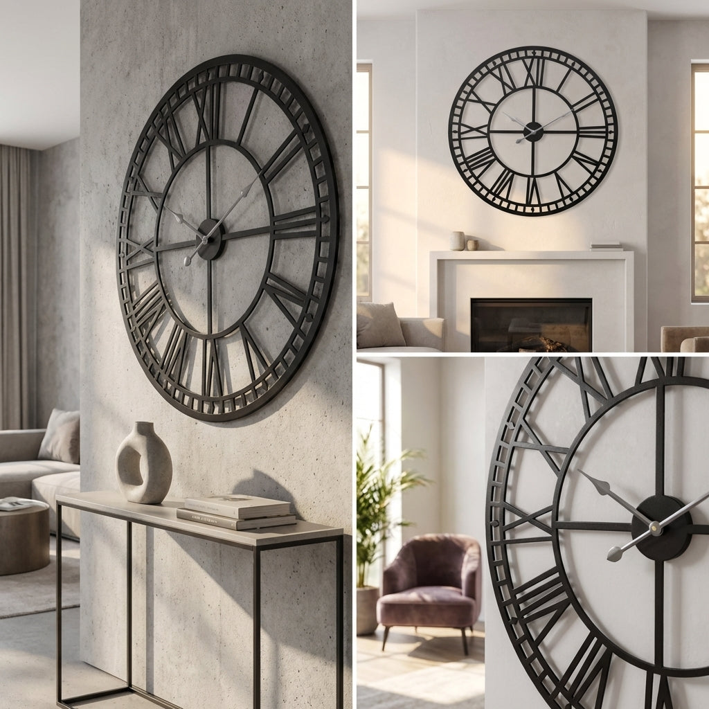 Large Roman Numeral Wall Clock - 60cm – premium furniture by Interior Ave