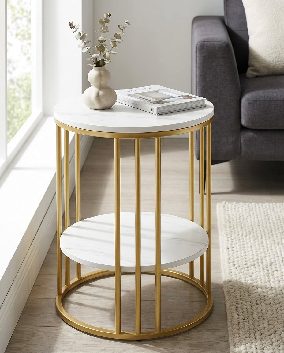 Cleo Marble Stone Side Table – premium furniture by Interior Ave