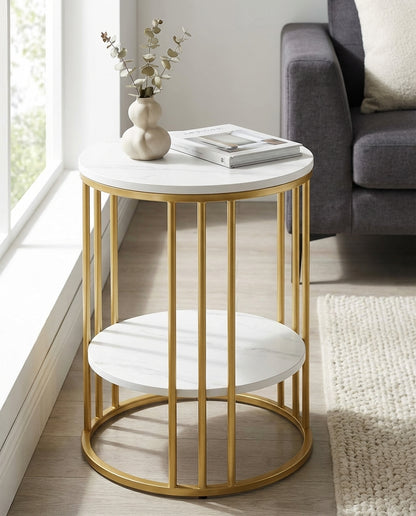 Cleo Marble Stone Side Table – premium furniture by Interior Ave