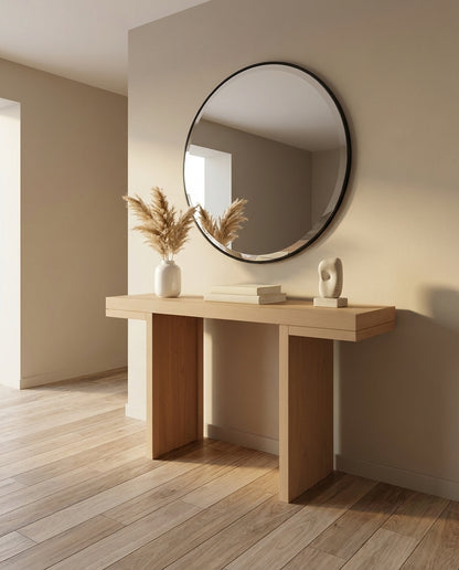 Mindi Solid Timber Console Table – Natural