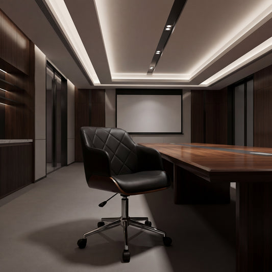 Lex Wooden Office Chair - Black – luxury accent chair by Interior Ave