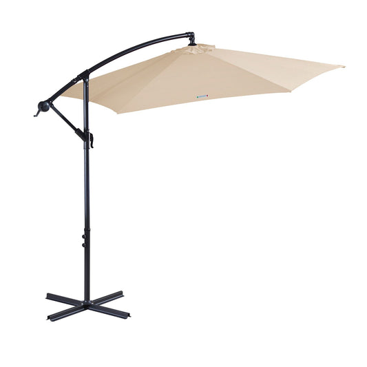 Milano 3M Outdoor Umbrella Cantilever With Protective Cover Patio Garden Shade-1878615036046479360