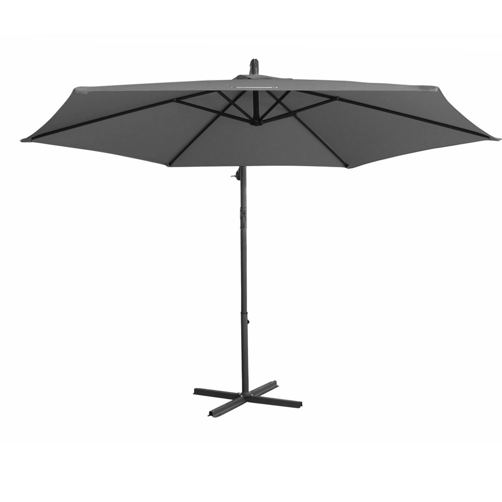 Milano Outdoor - Outdoor 3 Meter Hanging and Folding Umbrella - Charcoal-1878615032238051331