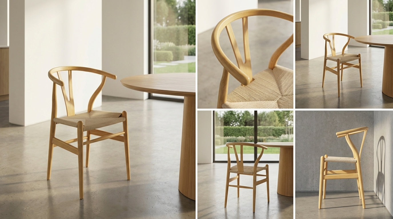 Wishbone Wooden Dining Chair - Natural | Dining Chair by Interior Ave