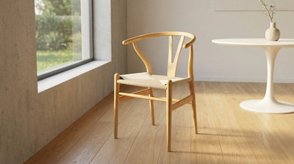 Wishbone Wooden Dining Chair - Natural | Dining Chair by Interior Ave