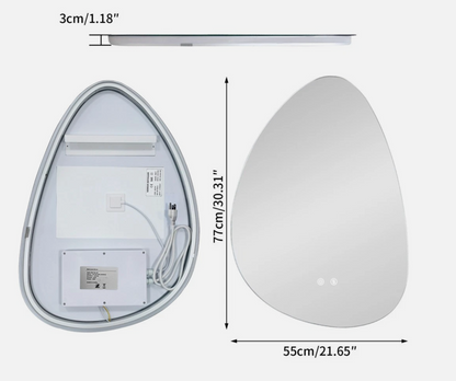 Irregular Frameless LED Bathroom Mirror