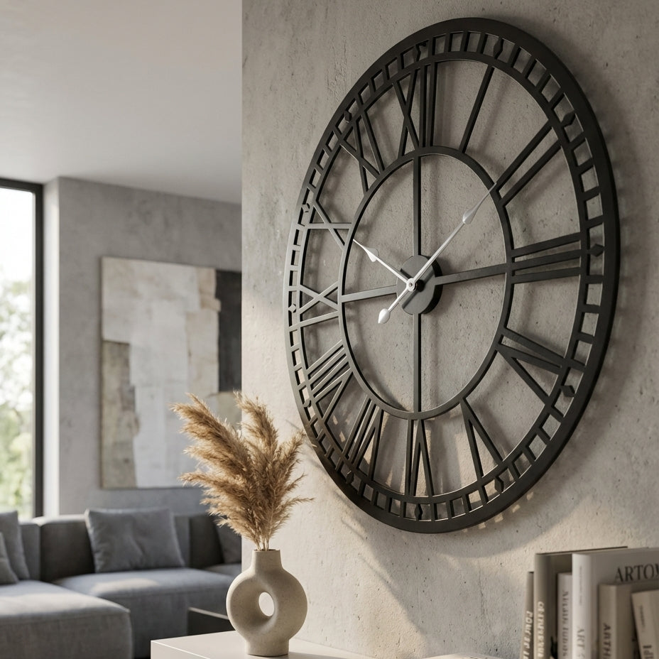 Large Roman Numeral Wall Clock - 60cm – premium furniture by Interior Ave