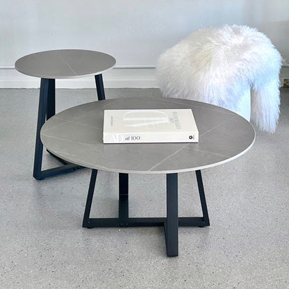 Broadway Two Tier Coffee Table Set - Grey Stone