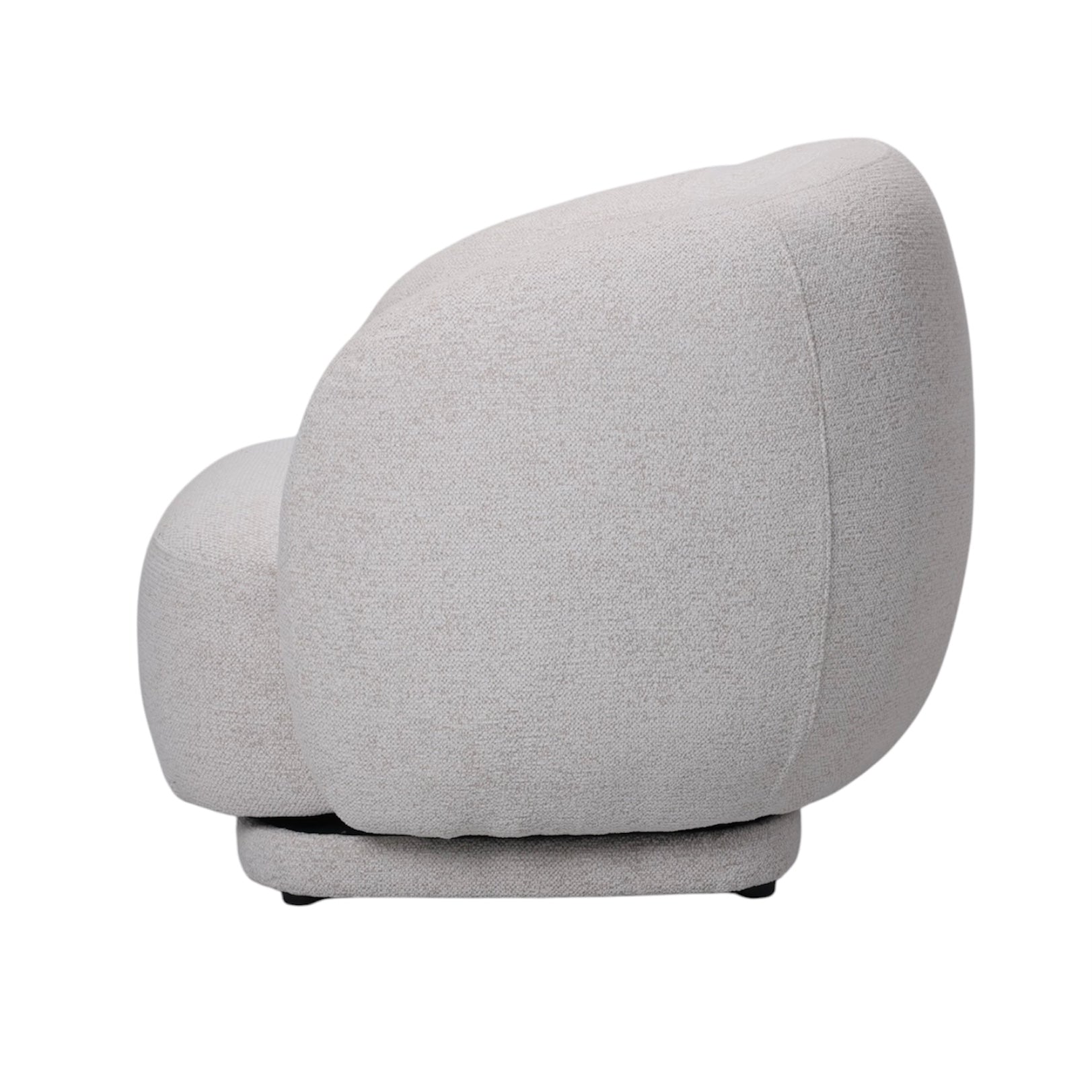 Aspen Swivel Armchair – White Milan Fabric – modern armchair by Interior Ave