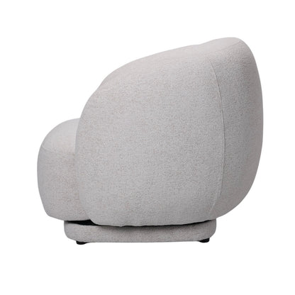 Aspen Swivel Armchair – White Milan Fabric – modern armchair by Interior Ave