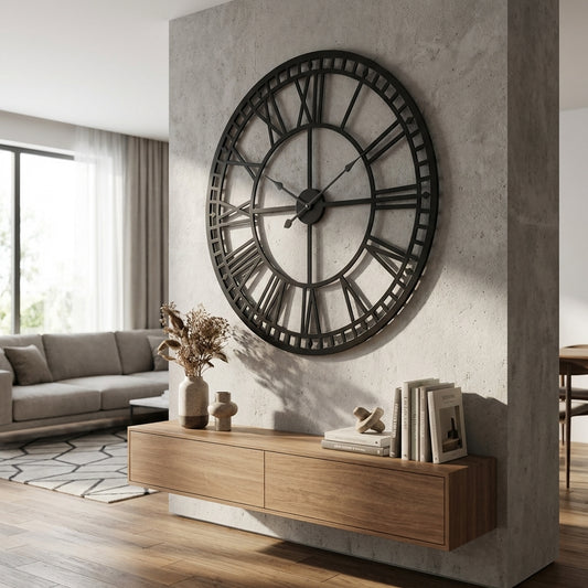 Large Roman Numeral Wall Clock - 80cm – premium furniture by Interior Ave