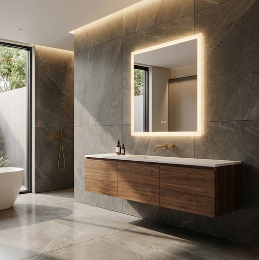 60 x 80cm Rectangle LED Bathroom Mirror