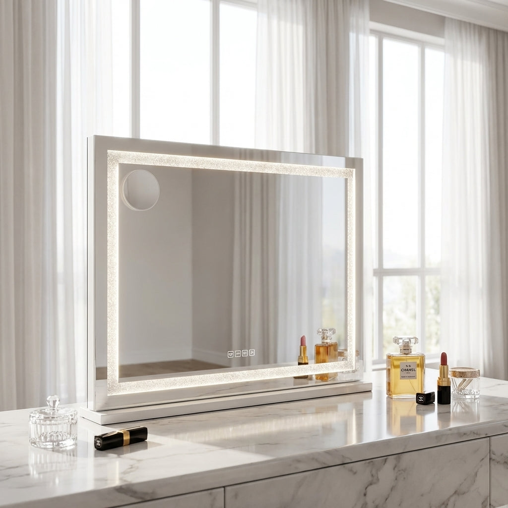 Hollywood Crystal Vanity LED Makeup Mirror - 80cm Bluetooth
