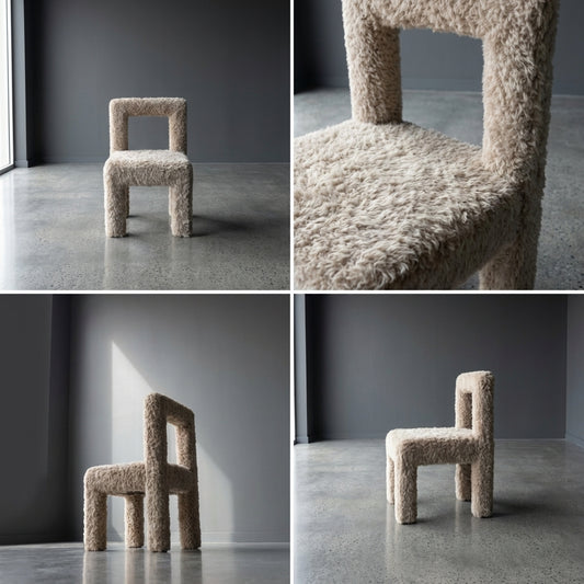 Forma Taupe Sheepskin Dining Chair – furniture piece by Interior Ave