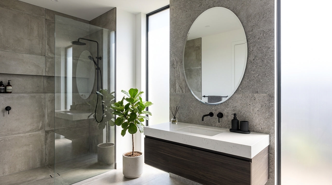 Valet Frameless Wall Mirror Oval – Designer mirror by Interior Ave