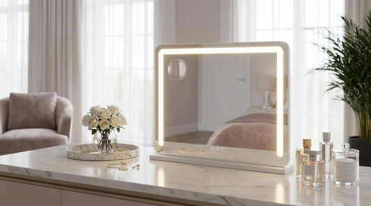 Slimline Hollywood Makeup Mirror - 50x60cm – Designer mirror by Interior Ave