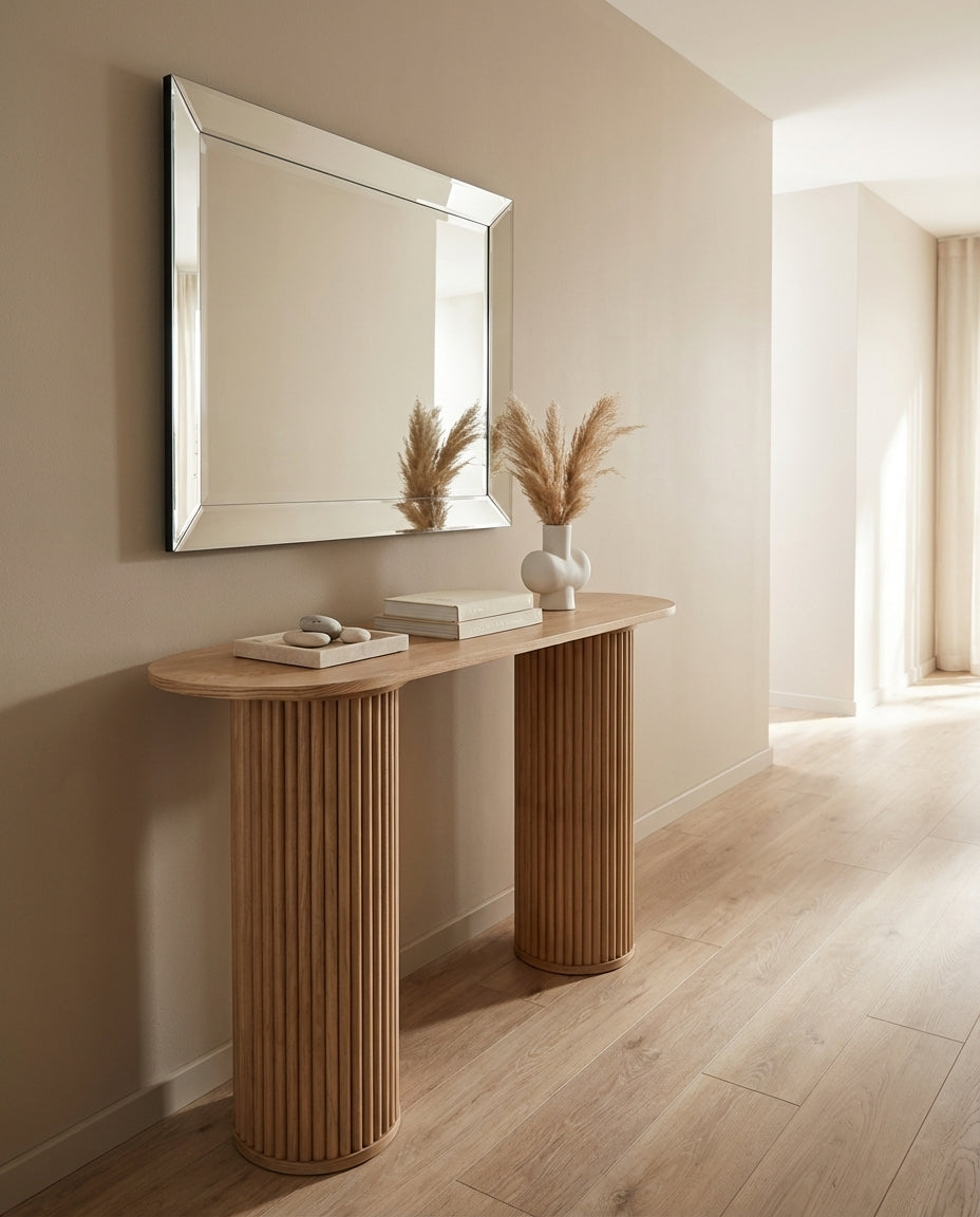 Sable Oval Console Table – Pine Finish