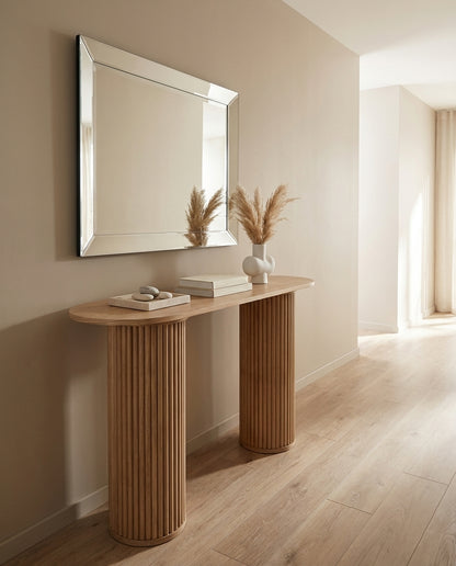 Sable Oval Console Table – Pine Finish