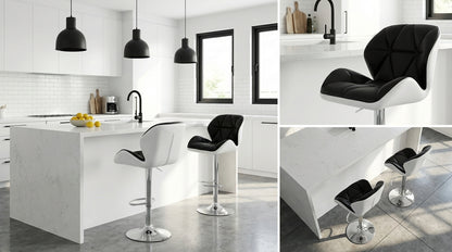 Top Deck Bar Stool - Black & White (Set of 2)