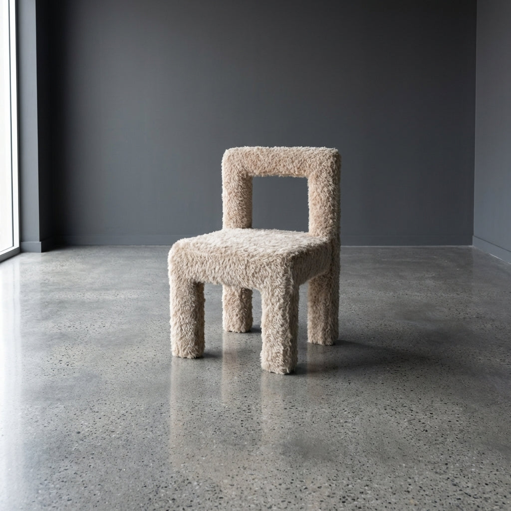 Forma Taupe Sheepskin Dining Chair – furniture piece by Interior Ave