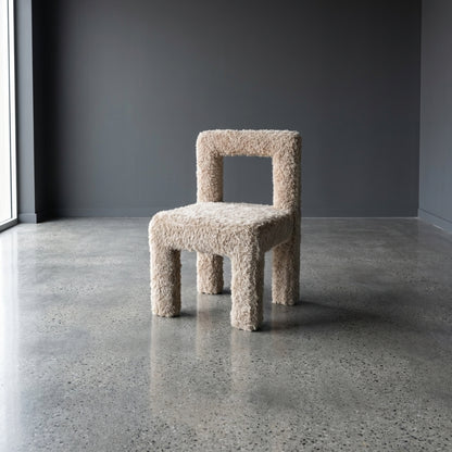 Forma Taupe Sheepskin Dining Chair – furniture piece by Interior Ave