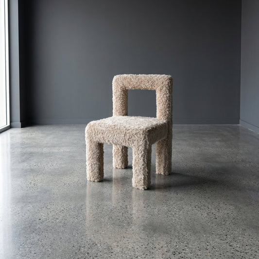 Forma Taupe Sheepskin Dining Chair – furniture piece by Interior Ave