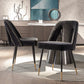 CASCADE BLACK VELVET DINING CHAIRS - SET OF TWO